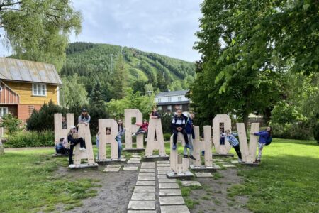 4. B na školním výletě v Harrachově